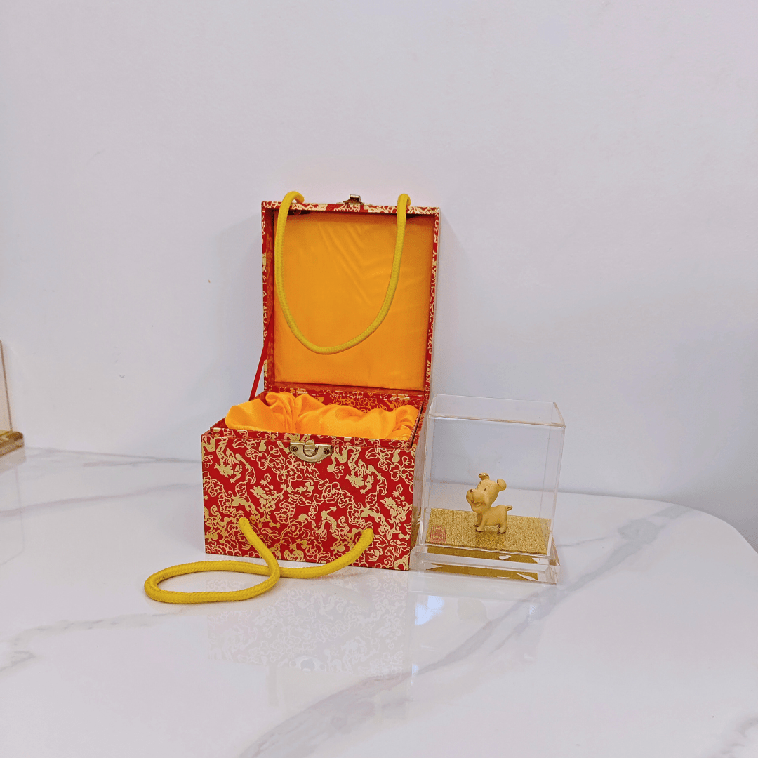 Velvet Gold Chinese Zodiac Dog - myterracottawarriors