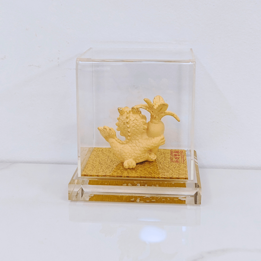 Velvet Gold Chinese Zodiac Dargon - myterracottawarriors