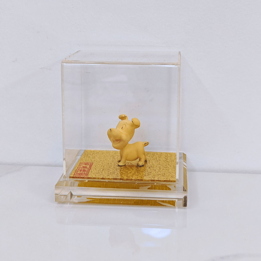 Velvet Gold Chinese Zodiac Dog - myterracottawarriors