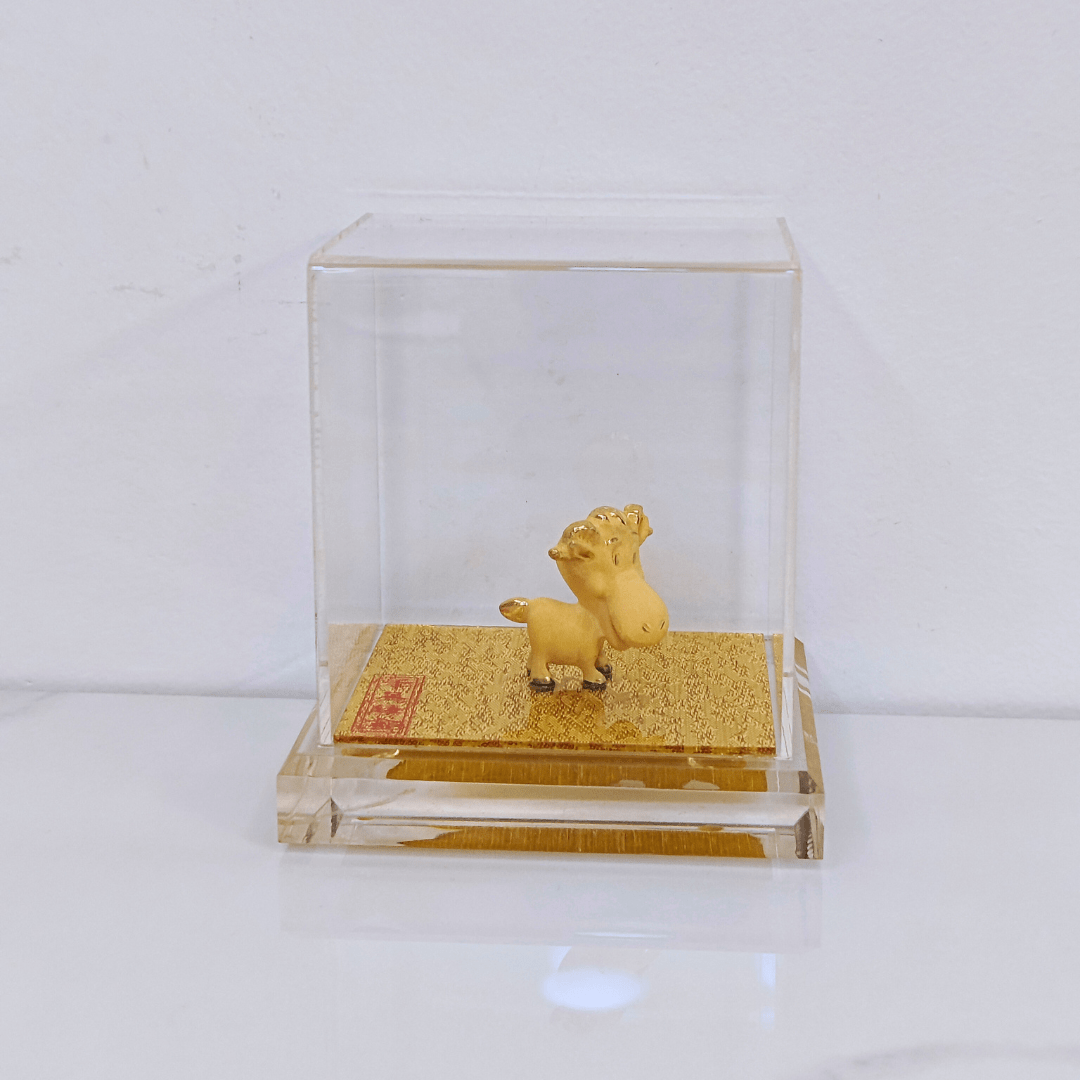 Velvet Gold Chinese Zodiac Goat - myterracottawarriors