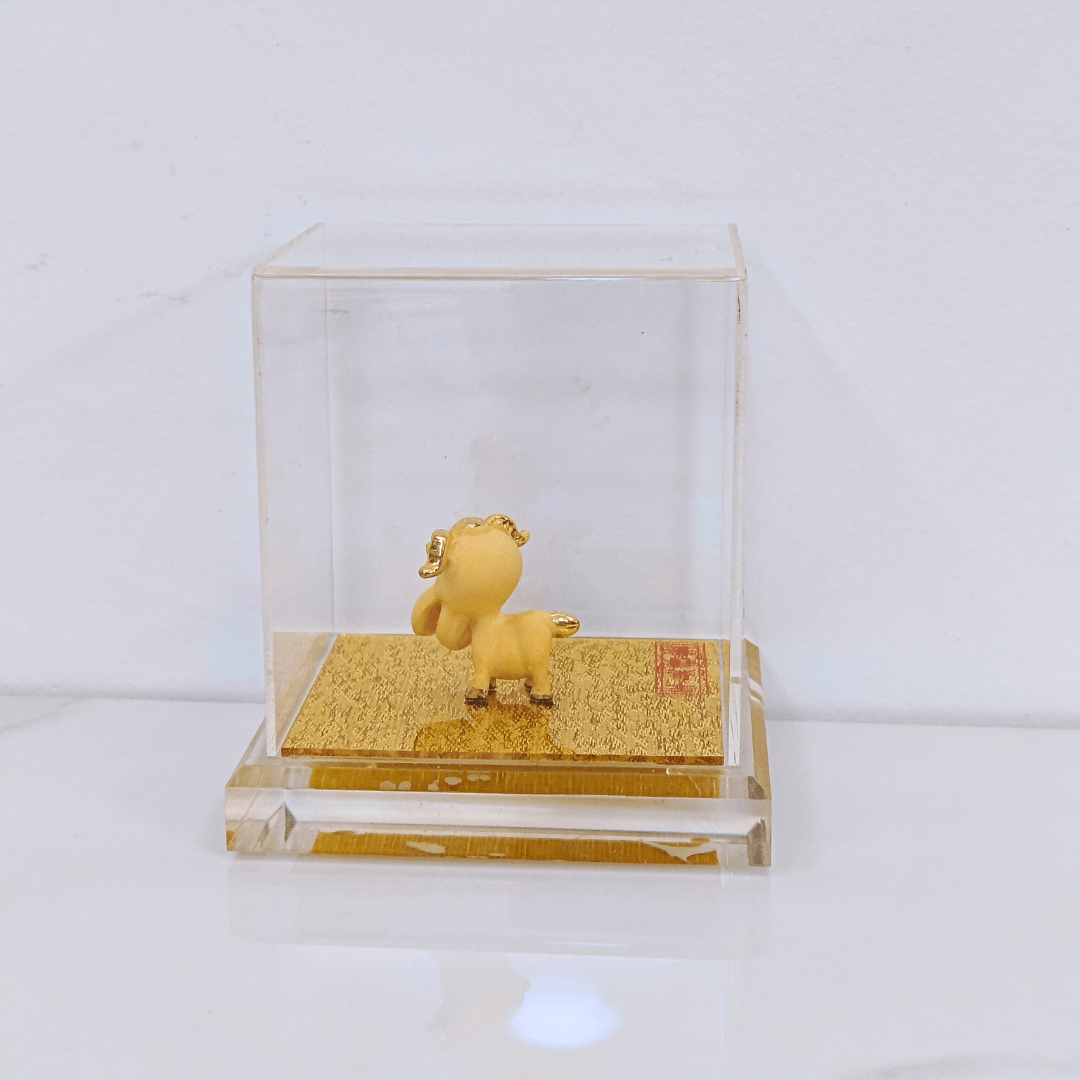 Velvet Gold Chinese Zodiac Goat - myterracottawarriors