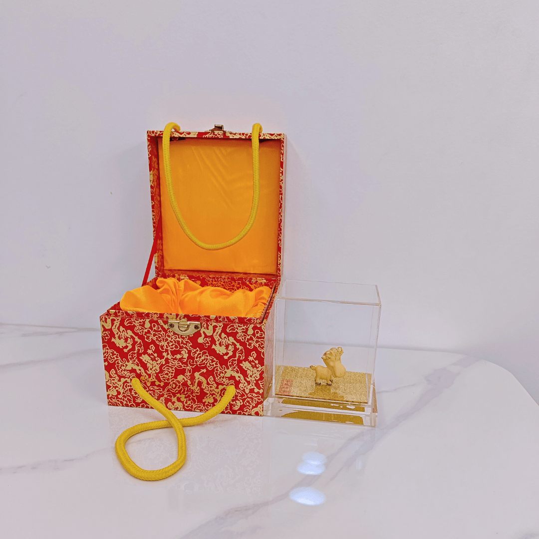 Velvet Gold Chinese Zodiac Goat - myterracottawarriors