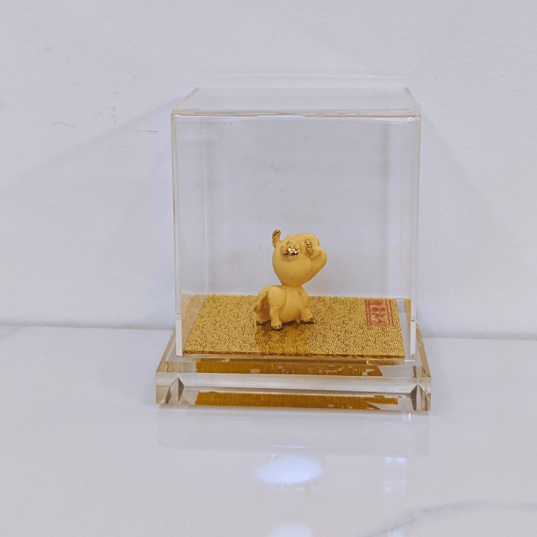 Velvet Gold Chinese Zodiac Ox - myterracottawarriors