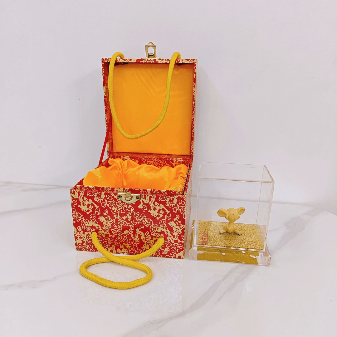 Velvet Gold Chinese Zodiac Rat - myterracottawarriors